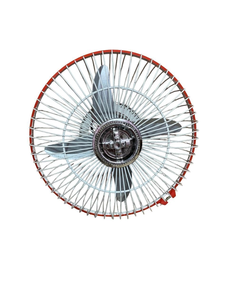 AHUJA INTERNATIONAL 8 Inch 12V DC High Speed Fan for Car, Bus, Truck & Auto 4 Blade Oscillating Electric Cooling Wall Mount Vehicle Fan with Adjustable Angle Powerful Airflow Low Noise Pack of 1