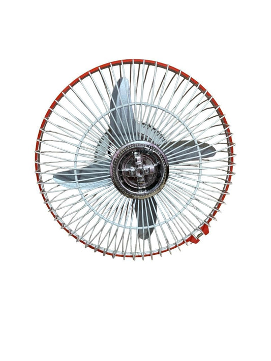 AHUJA INTERNATIONAL 8 Inch 12V DC High Speed Fan for Car, Bus, Truck & Auto 4 Blade Oscillating Electric Cooling Wall Mount Vehicle Fan with Adjustable Angle Powerful Airflow Low Noise Pack of 1