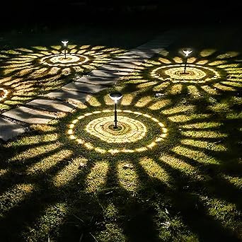 Ahuja International SolarGarden Spike Light Bright Solar Pathway Outdoor, IP67 Waterproof Solar Powered Garden Lights for Walkway, Yard, Backyard, Lawn, Landscape Decorative Warm White