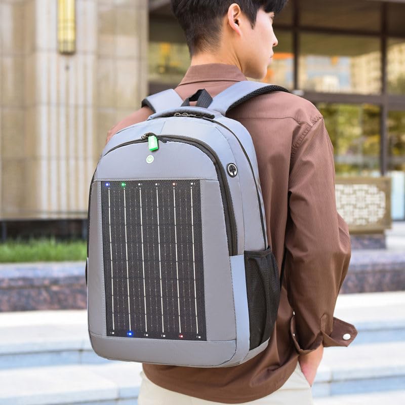 Ahuja International Solar Charging Backpack Waterproof, Weatherproof Travel Bag with USB Port for Hiking, Camping & Work Bag