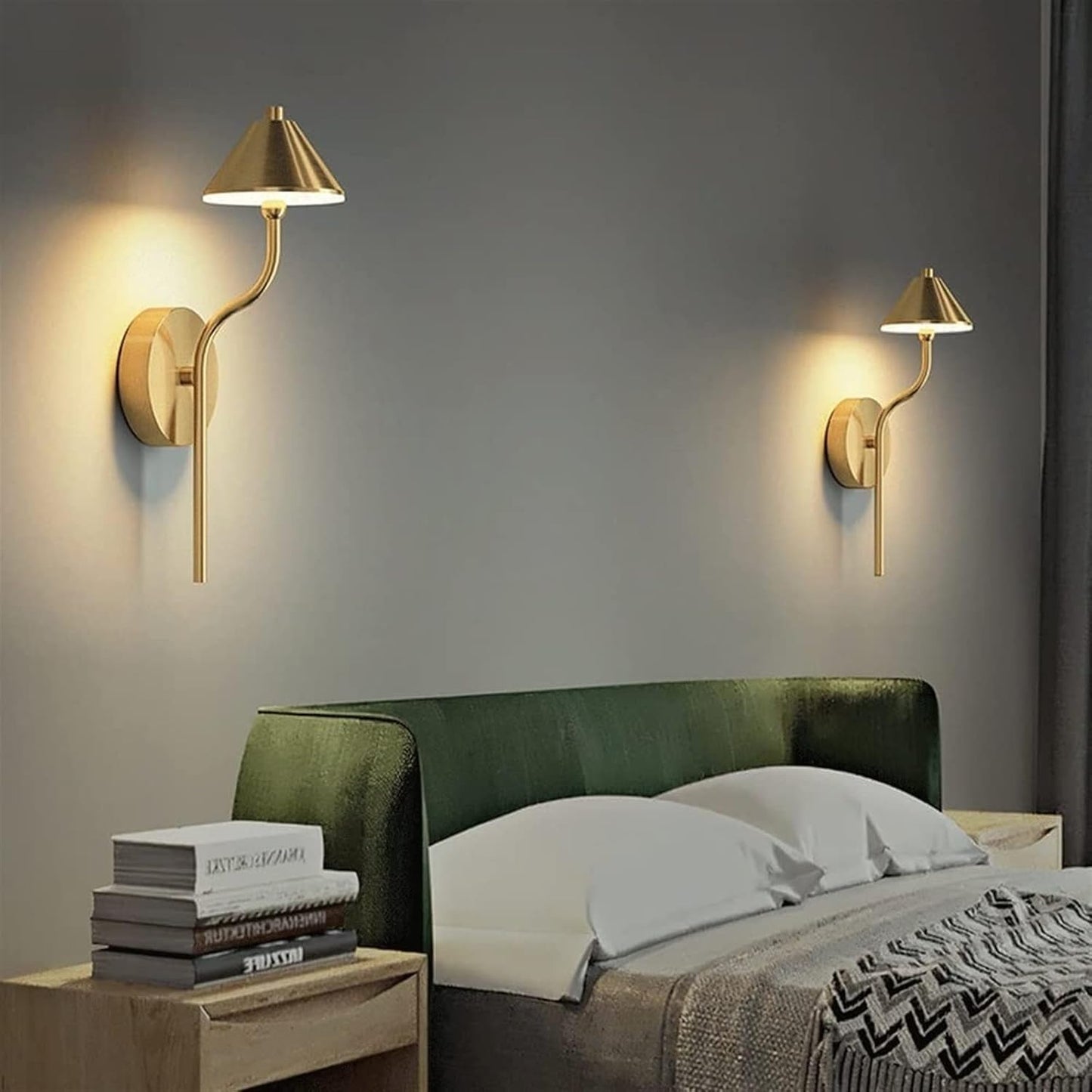 AHUJA INTERNATIONAL Modern Long Mushroom Umbrella Design Wall Lamp 12W Light Fixture for Living Room, Bedroom, Café & Home Décor Wall Lamp White,Warm & Natural White