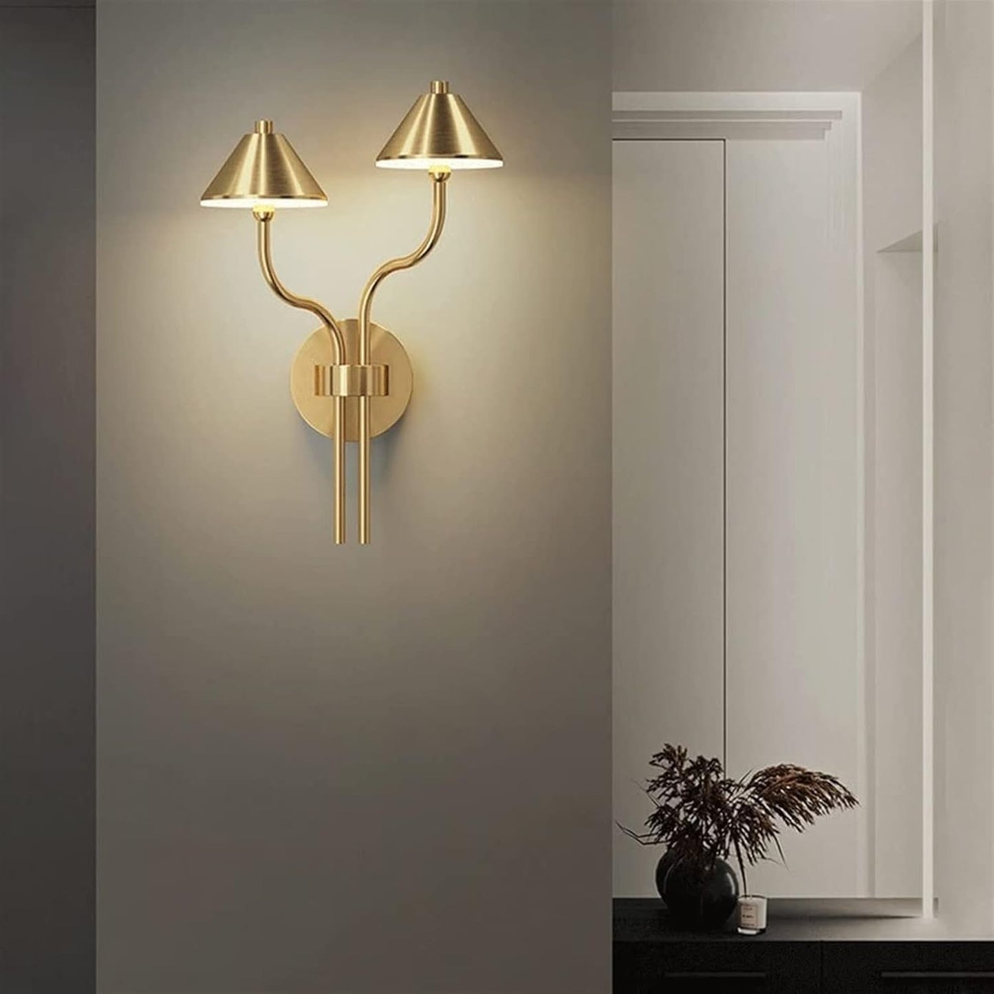 AHUJA INTERNATIONAL Modern Long Mushroom Umbrella Design Wall Lamp 12W Light Fixture for Living Room, Bedroom, Café & Home Décor Wall Lamp White,Warm & Natural White