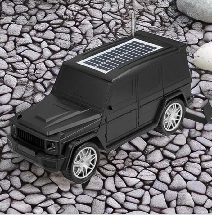 AHUJA INTERNATIONAL G-Wagon Car Shaped & Solar Powered Bluetooth Speaker Portable 3D Bass Speaker with Rechargeable Battery, FM, USB, TF Card Support (1 PC)