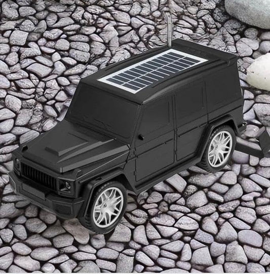 AHUJA INTERNATIONAL G-Wagon Car Shaped & Solar Powered Bluetooth Speaker Portable 3D Bass Speaker with Rechargeable Battery, FM, USB, TF Card Support (1 PC)