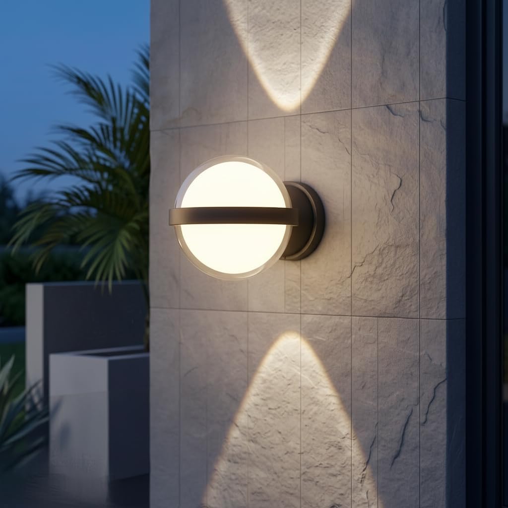 AHUJA INTERNATIONAL Modern 6W Wall Light Sconce, Warm White Waterproof Indoor Outdoor Decorative Lamp for Living Room, Bedroom, Balcony, Staircase & Exterior Wall Lighting Pack of 1