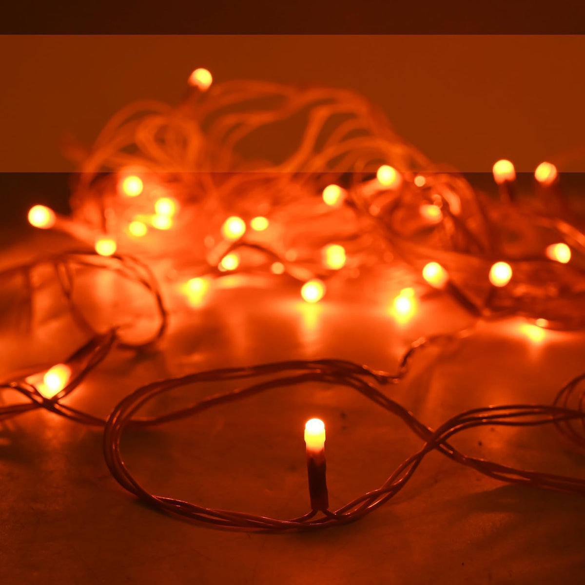 AHUJA INTERNATIONAL Diwali Decorative – Brighter Jhalar Ladi for Diwali, Parties, Weddings & Events 8MM HD Pixel Ladi Light Orange 11Mtr Pack of 1