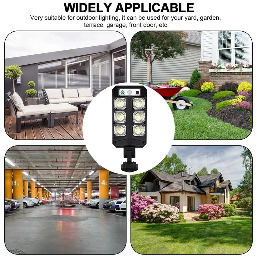 Ahuja International Modern Solar Street Dust-Resistant Light with Motion Sensor 3 Warking Mode 50W Remote Control Road Parks Security for Use,Wall,Yard,Garage,Garden, Home Waterproof Night Spotlight