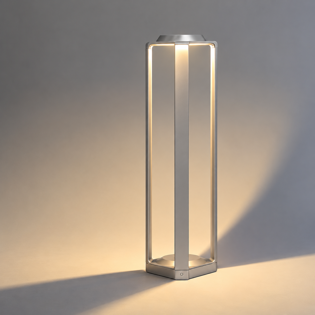 AHUJA INTERNATIONAL Modern Outdoor Bollard Light Sleek Grey Body Landscape Lamp Warm White for Garden, Pathway & Driveway Lawn, Park, Walkway & Décor Weather-Resistant Pillar Light Big Lamp,  Pack of 1