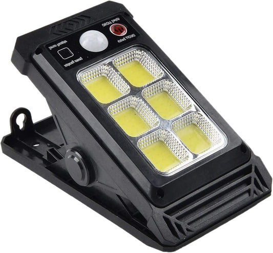 Ahuja International Solar Modern Fence Clip Cob 10W with Motion Sensor 3 Modes Security Light Solar Powered Waterproof Wall Lights with Smart Night Auto Lightings, and Decorative Garden,Yard Light