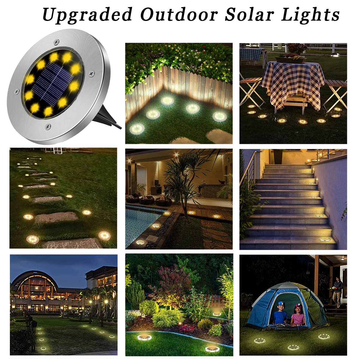 Ahuja International rechargable solar garden lights _auto on off