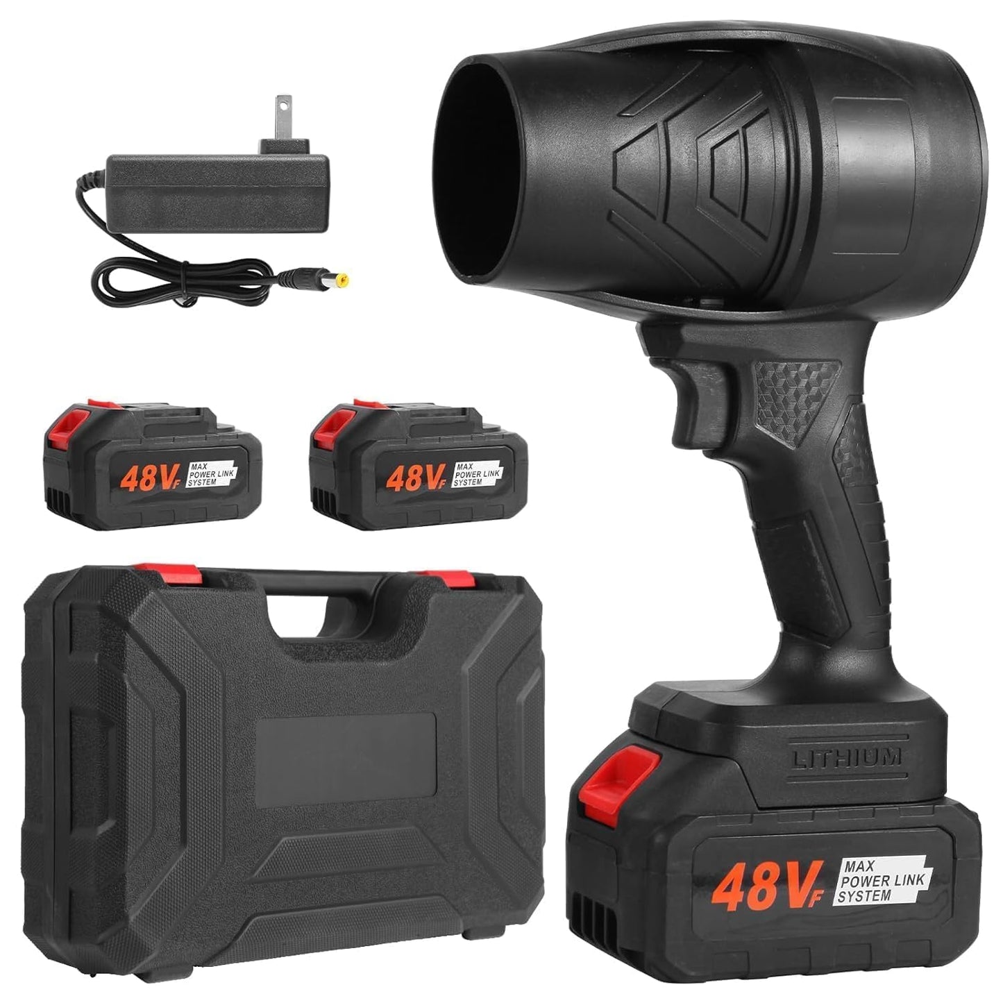 Ahuja International Electric Air Leaf Blower, Handheld Jet Blowers, Lightweight Cordless Power Air Duster, Storm Industries Jet Blowers, Violent Turbofan with Battery and Charger , Black Pack of 1
