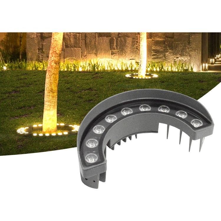 Ahuja International Led Tree Hugging Light Outdoor IP65 Waterproof Spotlight Garden Scene Palm Tree 12w Color Circular Tree Illumination Light, Warm White, Customizable