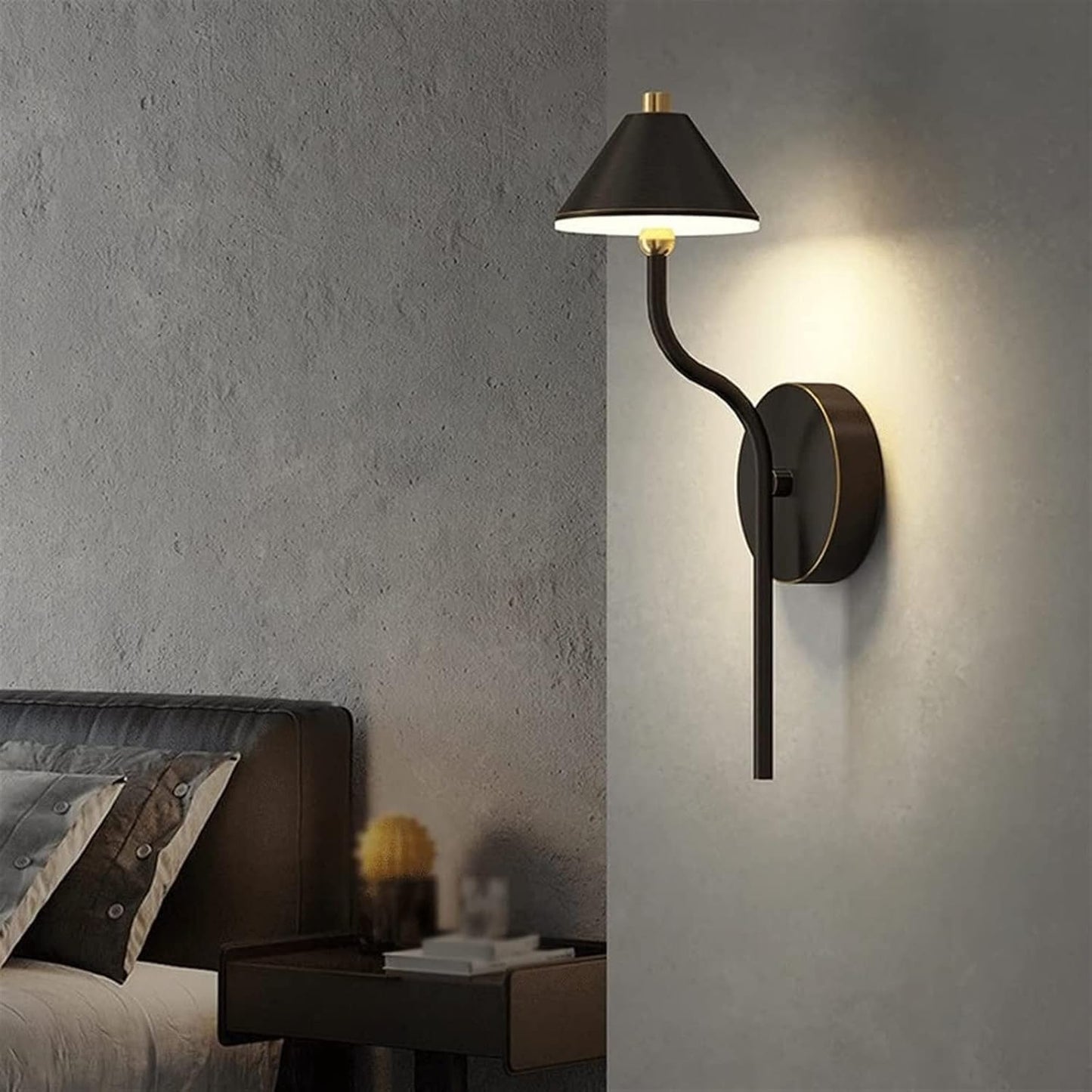 AHUJA INTERNATIONAL Modern Long Mushroom Umbrella Design Wall Lamp 12W Light Fixture for Living Room, Bedroom, Café & Home Décor Wall Lamp White,Warm & Natural White