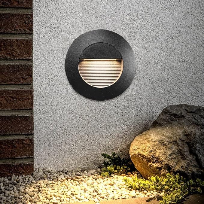 AHUJA INTERNATIONAL Foot Light Wall Light Recessed Wall Light for Indoor Step Lighting with 3W Integrated, Die-cast Aluminum Stair Railing Post Accenting Fixtures (2Year Warranty)