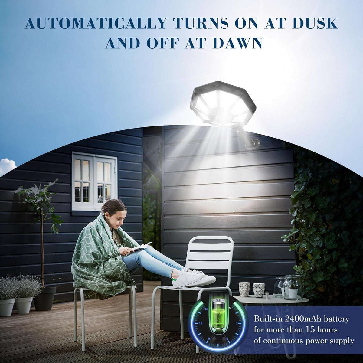 AHUJA INTERNATIONAL Solar Powered Street Light Outdoor | Ultra Bright Security Lamp with Motion Sensor | Auto Dusk to Dawn Waterproof Solar Light for Driveway, Backyard, Garden Pack of 1