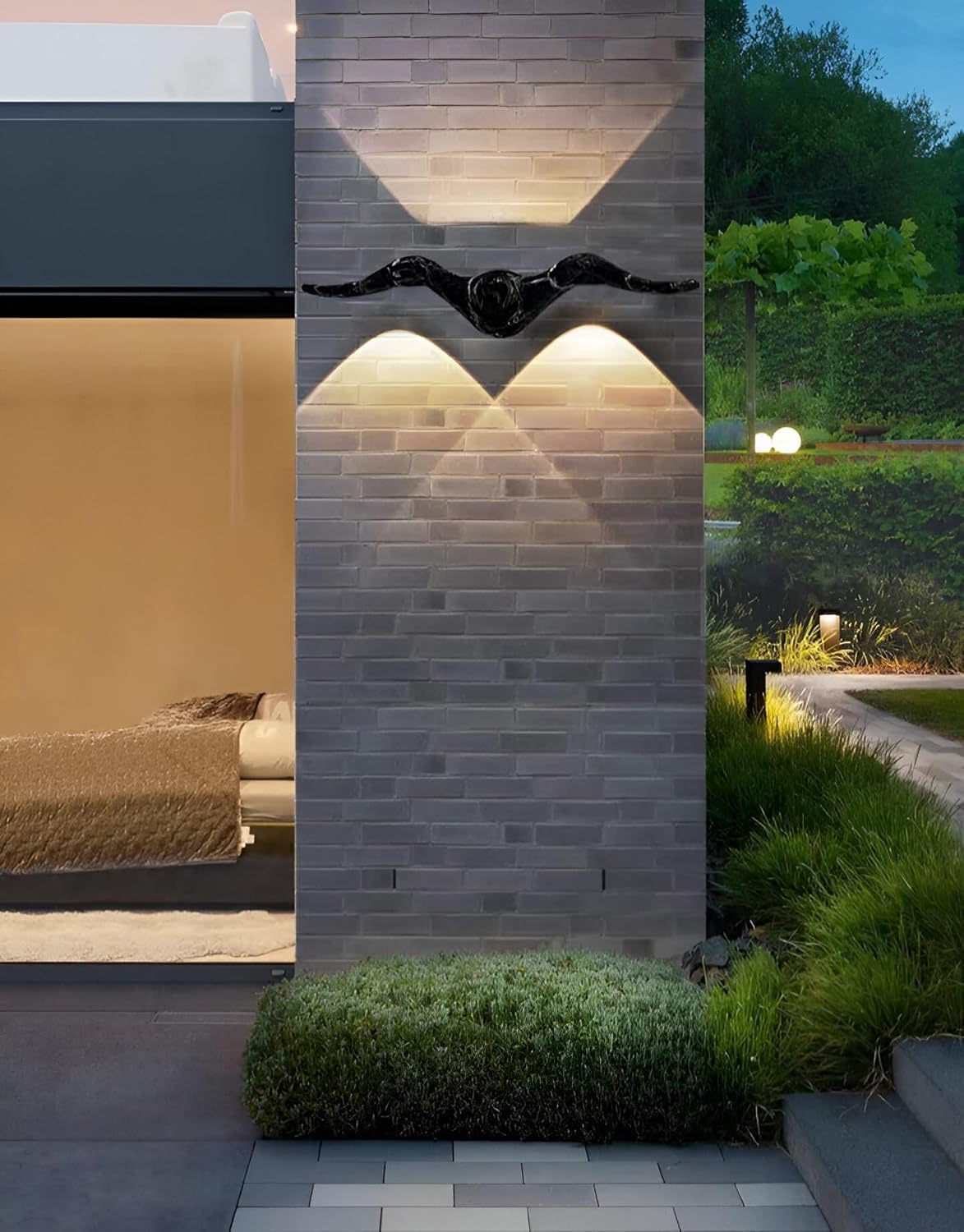 AHUJA INTERNATIONAL Luxurys Modern Up Down Wall Lamp 10 Watt Siberian Black Body for Living Room, Bedroom,Outdoor Decorative, Staircase, Elevation,Balcony Wall Lamp Lights (Warm White)