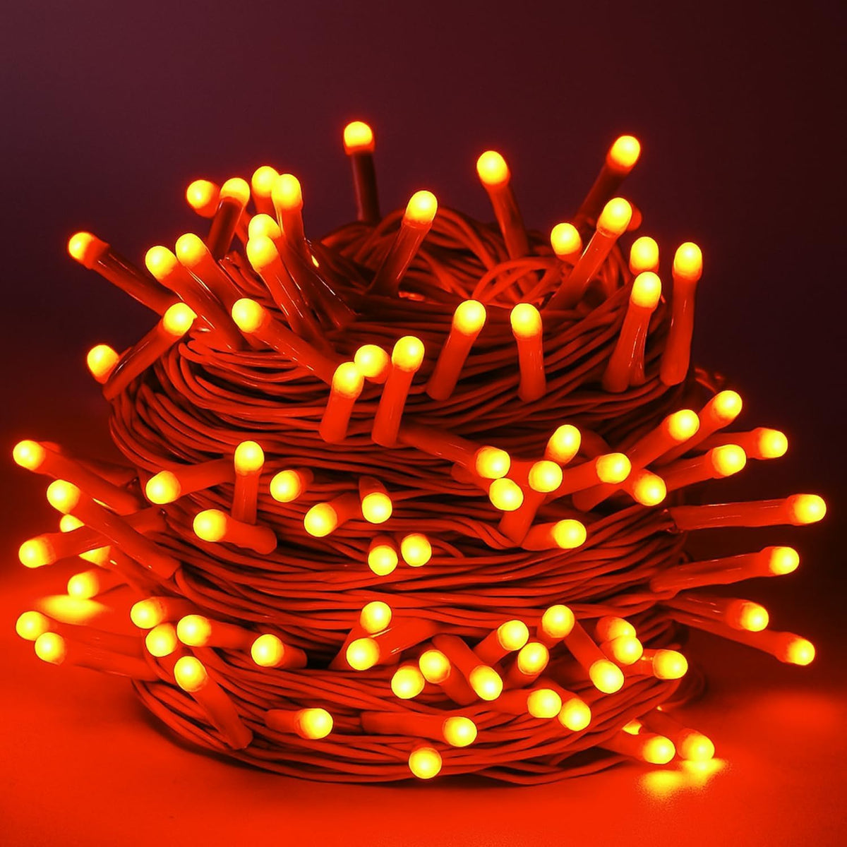 AHUJA INTERNATIONAL Diwali Decorative – Brighter Jhalar Ladi for Diwali, Parties, Weddings & Events 8MM HD Pixel Ladi Light Orange 11Mtr Pack of 1