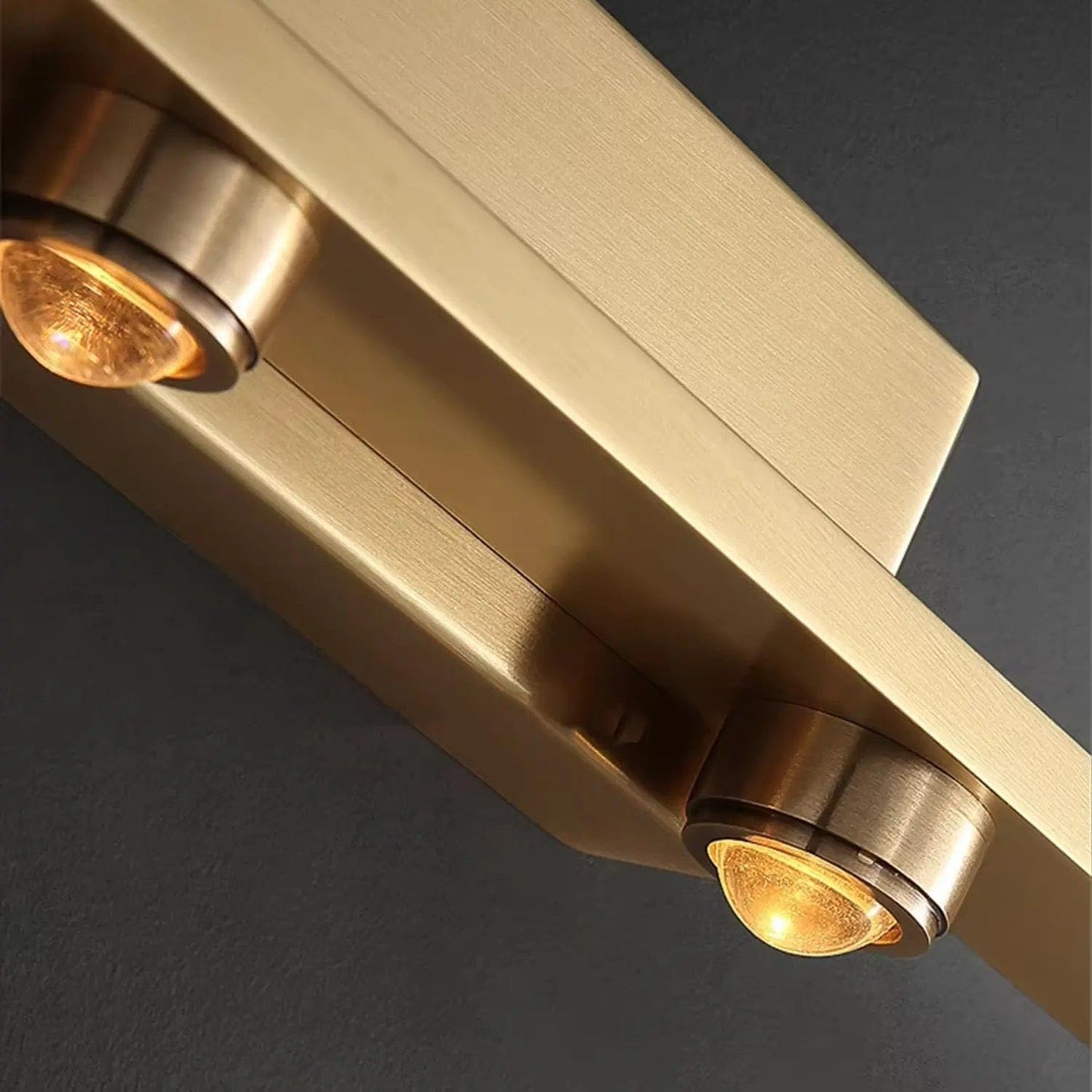 AHUJA INTERNATIONAL Modern LED Wall Sconce Mirror Light Brass Gold Finish Hardwired Vanity Light Fixture for Bathroom Mirror, Bedroom, Living Room, Hallway, Accent Home Wall Lihght