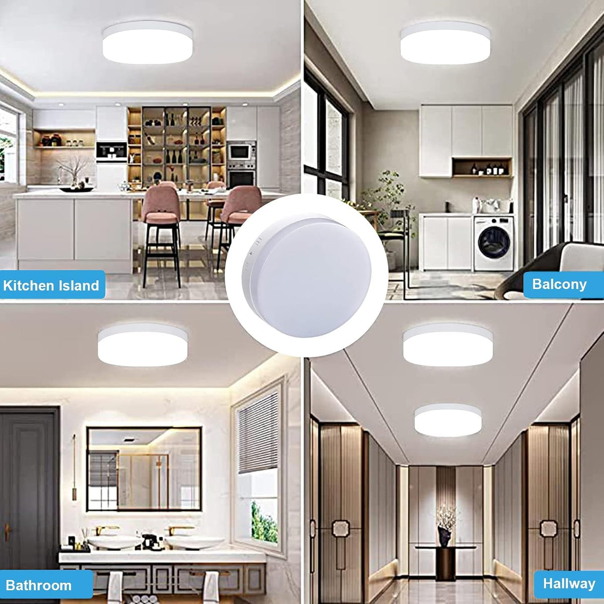 AHUJA INTERNATIONAL Round Slim Surface Panel Downlight 10W, Flush Mount Ceiling Light, Energy Efficient Fixture for Home, Office, Closet, Dining Room, 2 Year Warranty Pack of 1