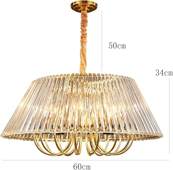 Ahuja International Umbrella Modern Luxury Crystal Chandelier, While Lighting, For Living Room  Model Room Whole House Lamps, Simple Atmosphere Crystal Chandelier Light