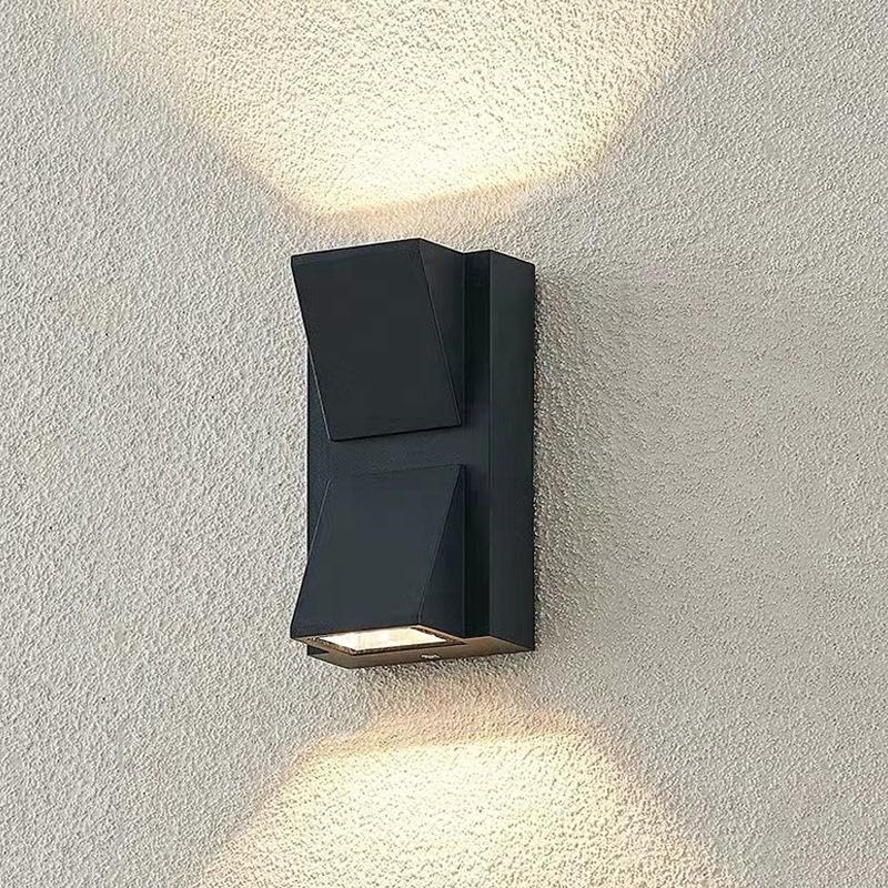 AHUJA INTERNATIONAL Black Wall Sconce Outdoor Wall Light 5W Up Down for Bedroom, Living Room, Café, Restaurant, Hallway, Kitchen & Outdoor Area Wall Light Warm White