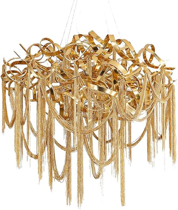 Ahuja International Modern Luxury Chandelier Light Chain Tassel Living Room Dining Room Chandelier Villa Lamps ( 600/800MM)