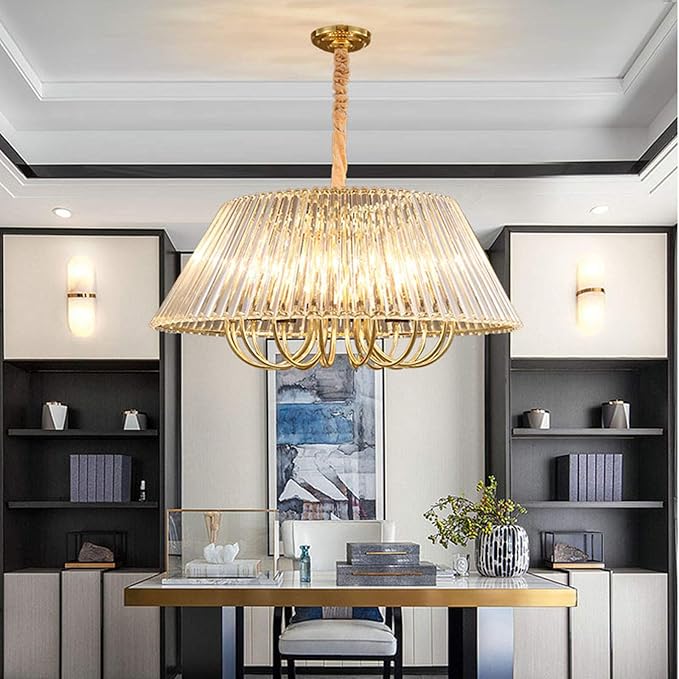 Ahuja International Umbrella Modern Luxury Crystal Chandelier, While Lighting, For Living Room  Model Room Whole House Lamps, Simple Atmosphere Crystal Chandelier Light