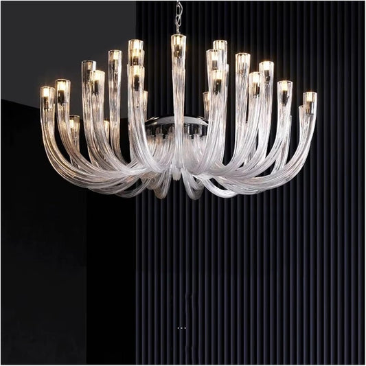 Ahuja Interntional European Style Living Room Hall Pendant Light Modern Glass Restaurant Bedroom Luxury Crystal Chandelier,Modern Lighting, 800 MM
