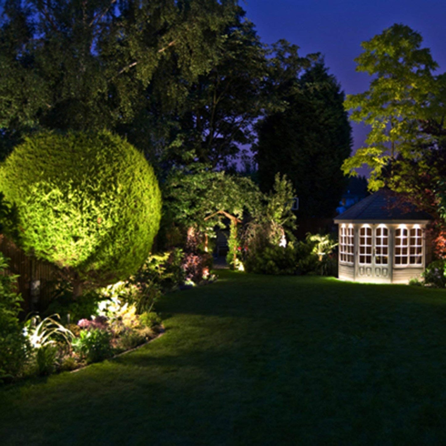 AHUJA INTERNATIONAL 12W Garden Spike Light with Spike Stand, Outdoor Waterproof Landscape Spotlight, Corded Electric Garden Light for Lawn, Pathway & Yard (2-Year Warranty) Warm White) Pack of 1)