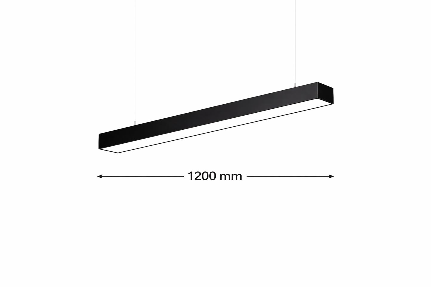 AHUJA INTERNATIONAL Modern Ceiling Chandelier Hanging Led Profile Pendant Light Fixture for Home Decor Office Light, Black Gym, 40 Watts 600 & 1200 MM Warm White, White, Natural White (3in1 color)