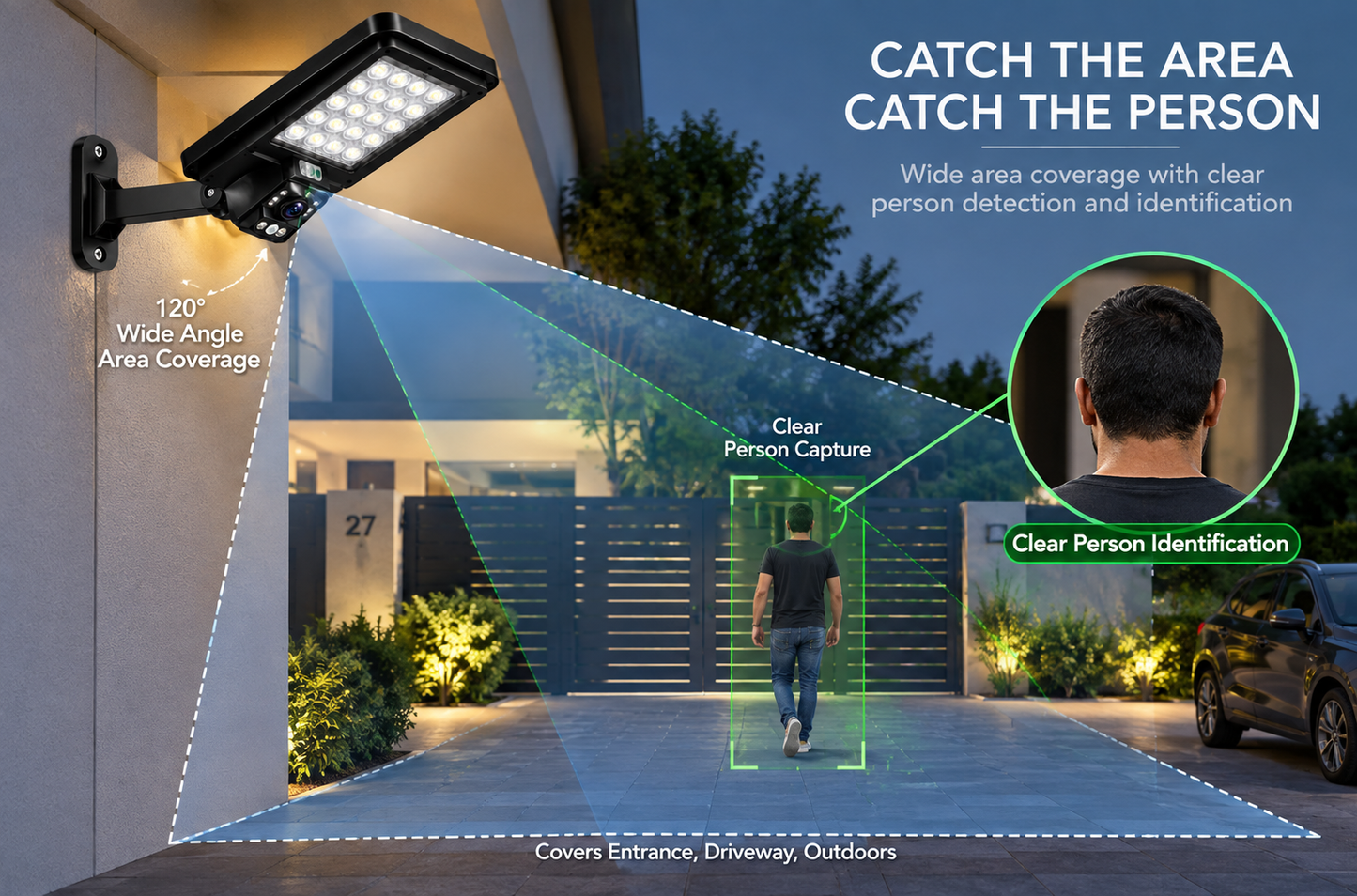 AHUJA INTERNATIONAL Spy Camera Street Light With 4G Sim Solar CCTV 5MP Camera 200 LED 16W Solar Panel 12Ah Battery Night Vision & Human Detection