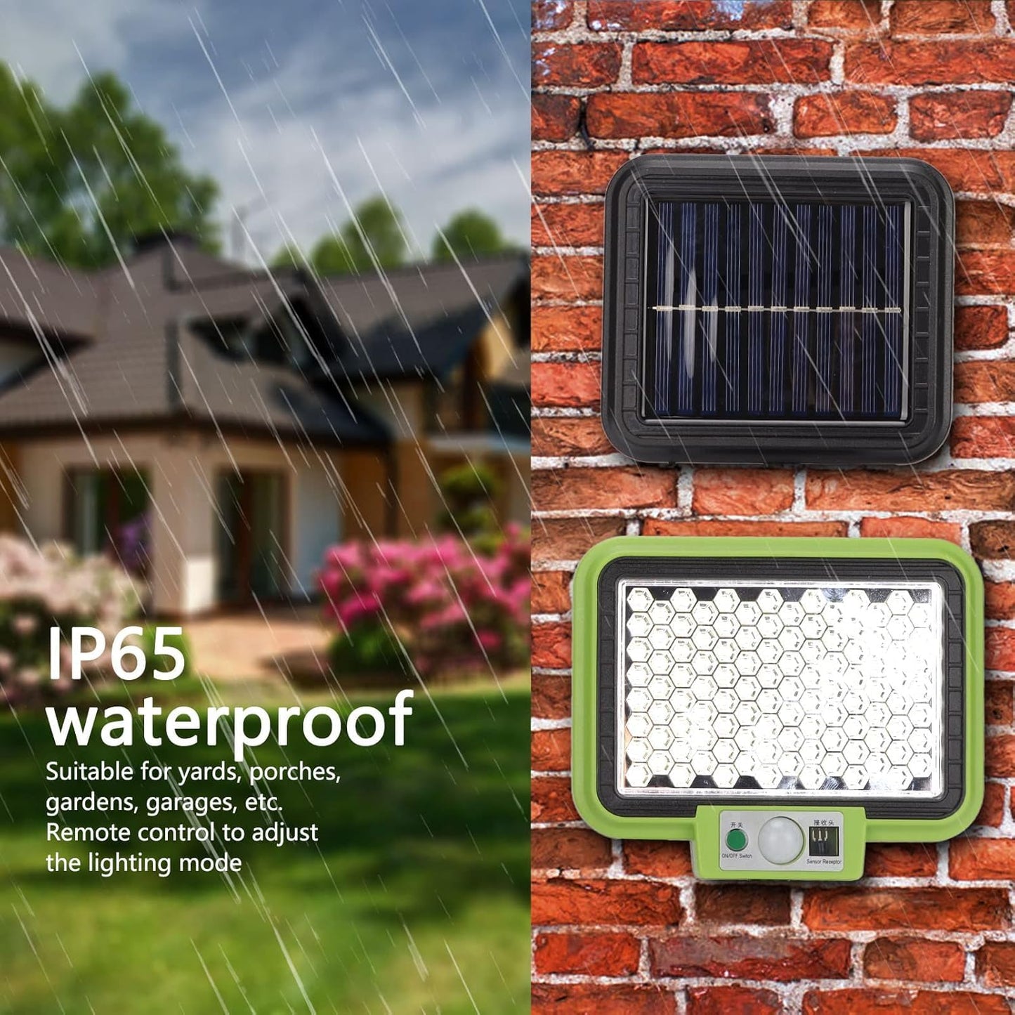 Ahuja International Solar Flood Light Split Type (120 lm) 35W Solar Panel Motion Sensor Rechargeable Outdoor Solar Flood Lights Rechargeable Solar Garage Lights
