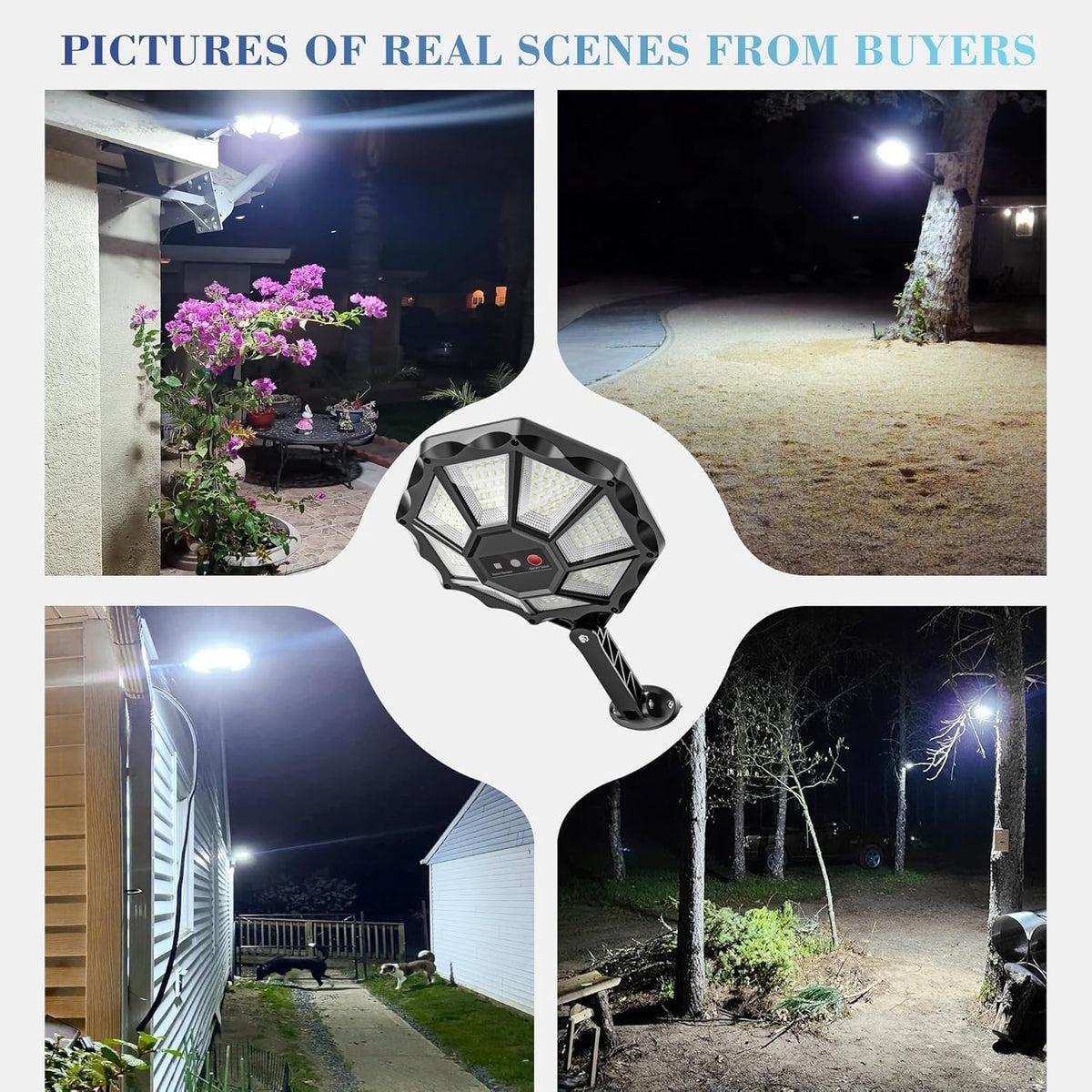 AHUJA INTERNATIONAL Solar Powered Street Light Outdoor | Ultra Bright Security Lamp with Motion Sensor | Auto Dusk to Dawn Waterproof Solar Light for Driveway, Backyard, Garden Pack of 1