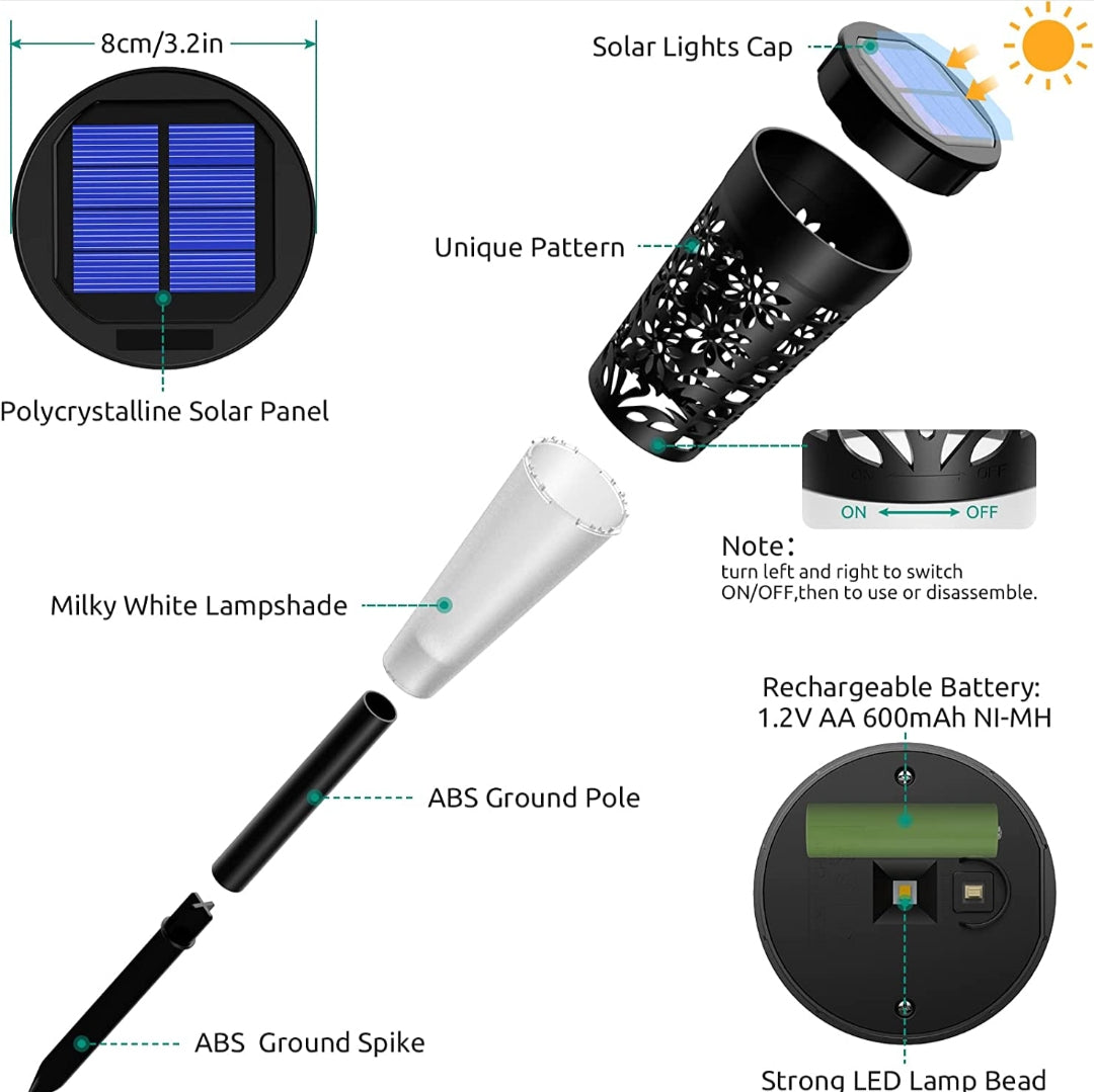 Ahuja International GLOW+REFLECTION model rechargable solar garden light _auto on off