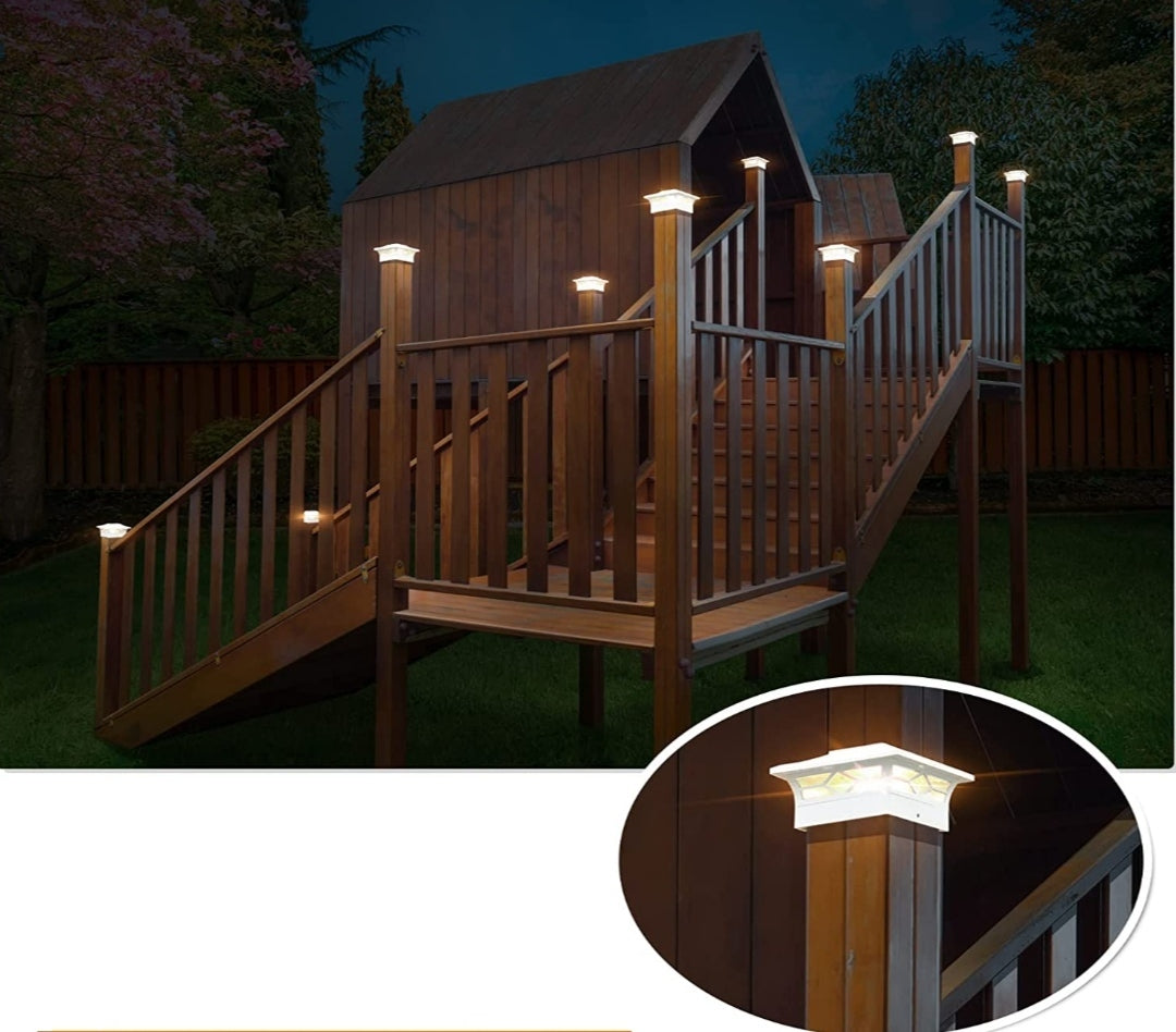 Ahuja International CLASSY black/white - solar garden /gate/ boundary wall light yellow- white light auto on off waterproof