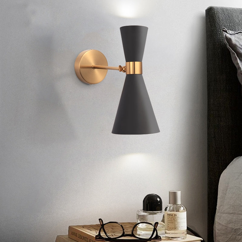 Ahuja International Wall Lights Modern Wall Black and Brass Metal Wall Sconce Light