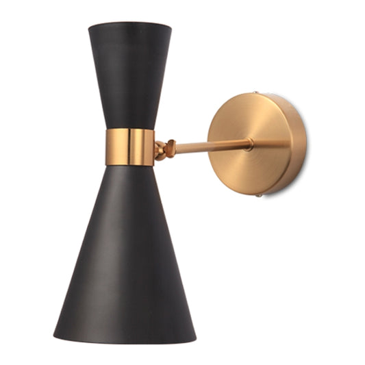 Ahuja International Wall Lights Modern Wall Black and Brass Metal Wall Sconce Light