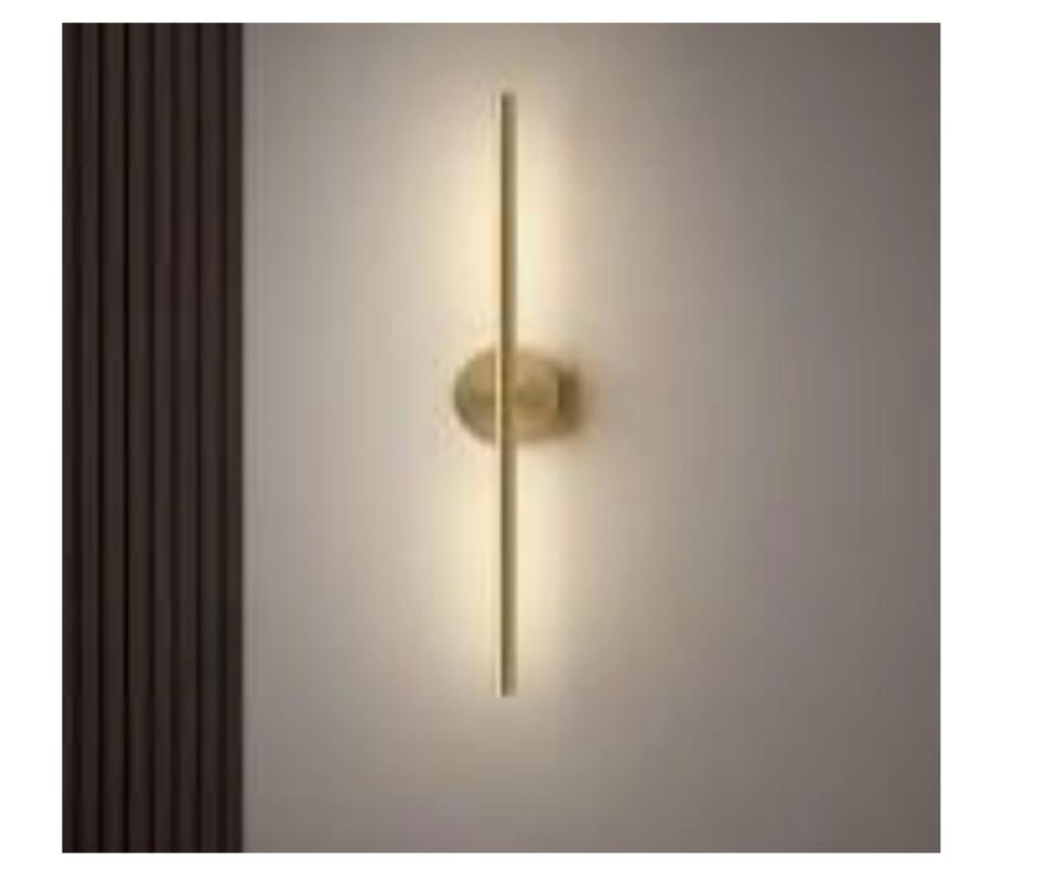 AHUJA INTERNATIONAL 550MM LED Gold Long Tube Wall Light - Warm White