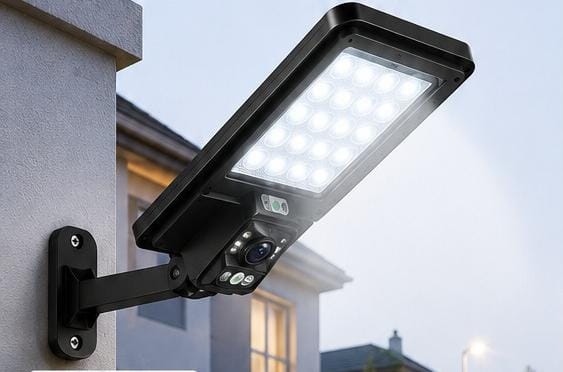 AHUJA INTERNATIONAL Spy Camera Street Light With 4G Sim Solar CCTV 5MP Camera 200 LED 16W Solar Panel 12Ah Battery Night Vision & Human Detection