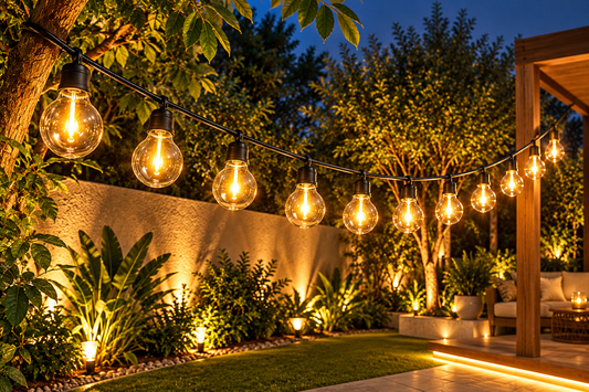 AHUJA INTERNATIONAL 5 Meter 10 Holder &10 Bulb Vintage Jute Rope String Lights Globe Filament Bulbs | Decorative Hanging Lights for Balcony, Café, Restaurant, Wedding & Home Décor |Warm White , Black