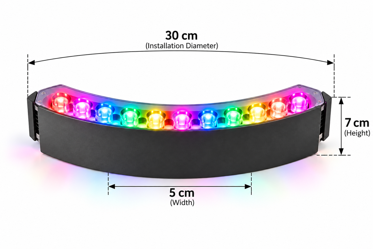 AHUJA INTERNATIONAL Tree Hugging Light 18W Multicolor RGB Outdoor IP65 Waterproof Spotlight Garden Scene Palm Tree Color Circular Tree Illumination Light, Customizable 2-Year Warranty