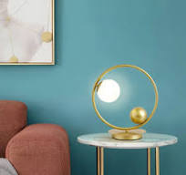 AHUJA  INTERNATIONAL GLASS HOOP TABLE LAMP