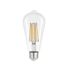 AHUJA INTERNATIONAL Antique St64 Dimmable Vintage Edison Light Bulb for Indoor,Outdoor Bulb Patio,Backyard Lights, 8 Watt for Patio Lighting Bulb Base E27 Clear Galass , Warm & Yellow Pack of 1