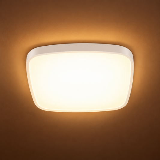 AHUJA INTERNATIONAL Square Slim Surface Panel Downlight 30W, Flush Mount Ceiling Light, Energy Efficient Fixture for Home, Office, Closet, Laundry Room, 2 Year Warranty,Pack of 1