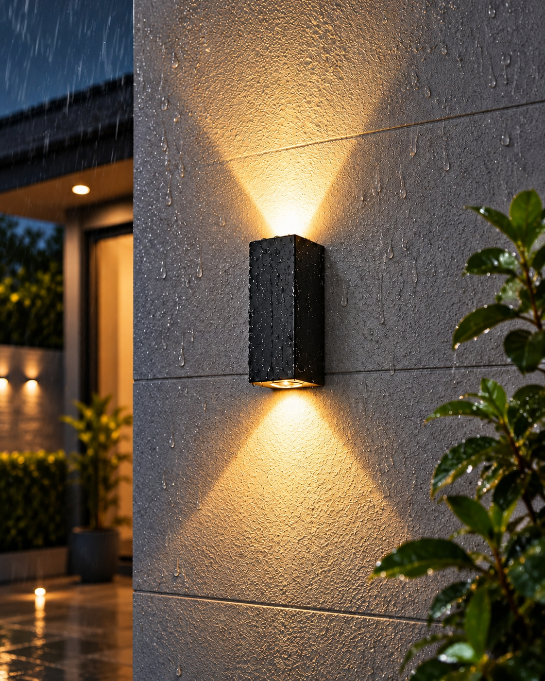 AHUJA INTERNATIONAL 6W Up Down Wall Light Modern Wall Lamp for Indoor & Outdoor Use Warm White Waterproof Wall Sconce for Home Balcony Porch & Garden 2 Year Warranty Pack of 1