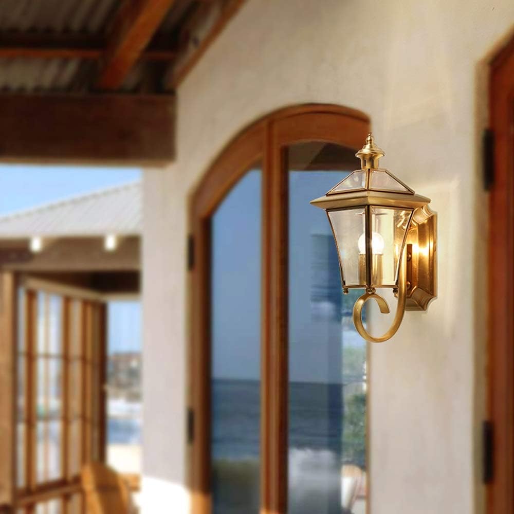 Ahuja International Brass Wall Light for Indoor & Outdoor, Waterproof