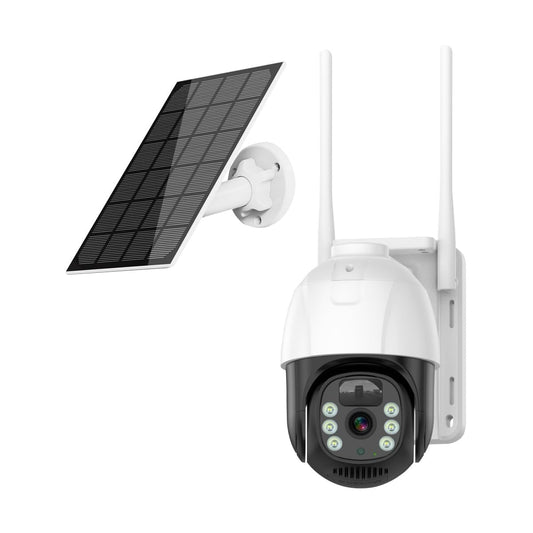 Ahuja International EYE Single Solar CCTV Camera 5MP HD 4G/5G SIM Supported Wireless Security Solar Panel Powered 360° PTZ Rotation Human Detection 2-Way Audio V380 Pro App IP66 Waterproof 256GB