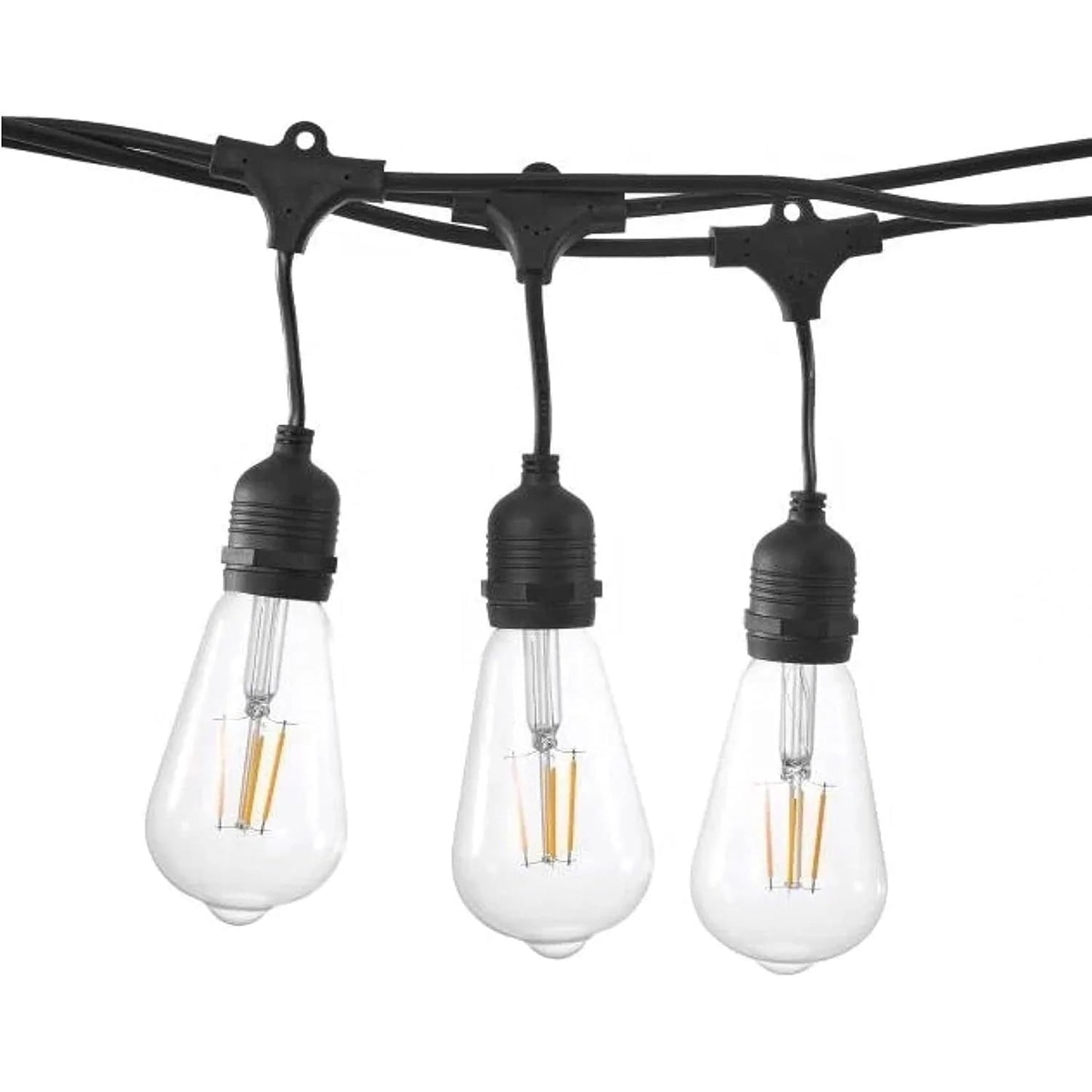 Ahuja International Outdoor Patio Lights, Waterproof, Bulb Holder Lights Connectable Hanging Light for Backyard, Patio, Balcony, Party Decor Lights , 5 Metre 10 Holders,ST64 10 Bulbs, 2 Spare