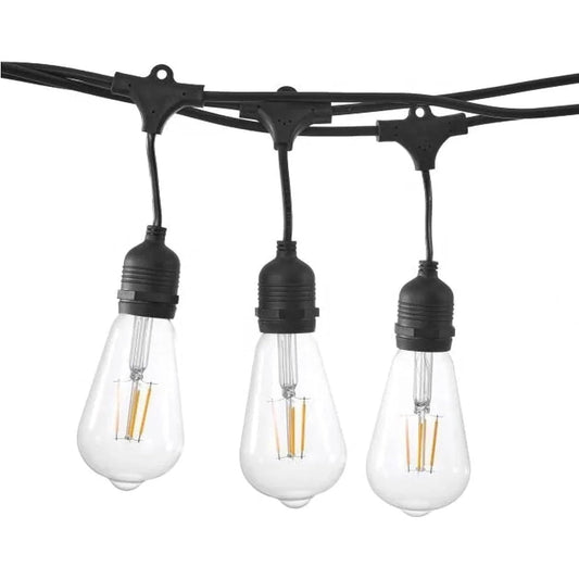 Ahuja International Outdoor Patio Lights, Waterproof, Bulb Holder Lights Connectable Hanging Light for Backyard, Patio, Balcony, Party Decor Lights , 5 Metre 10 Holders,ST64 10 Bulbs, 2 Spare