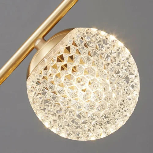 Ahuja International Led Gold Ring Glass Crystal Hanging Pendant Light - Warm White